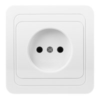 Розетка Smartbuy Марс белый 1-ая без заземления керамика (10/200)