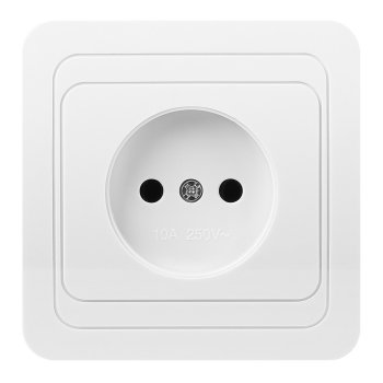 Розетка Smartbuy Марс белый 1-ая без заземления керамика (10/200)