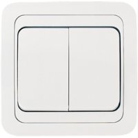 Выключатель Makel Mimoza 2кл. белый (12/120)