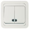 Выключатель Makel Mimoza 2кл. белый подсветка (12)