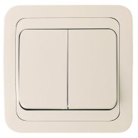 Выключатель Makel Mimoza 2 кл. крем (12)
