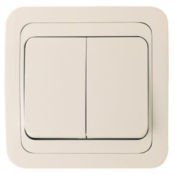 Выключатель Makel Mimoza 2 кл. крем (12)