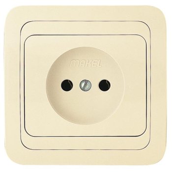 Розетка Makel Mimoza 1-ая крем б/з (12)