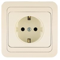 Розетка Makel Mimoza 1-ая крем с/з (12)