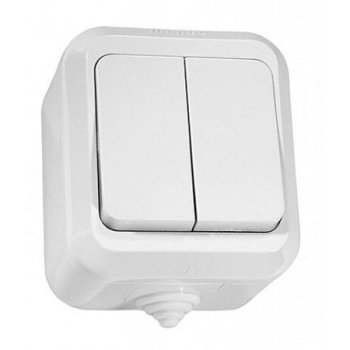 Выключатель Makel IP44 2 кл. белый (10)