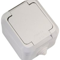 Розетка Makel IP44 1-ая с/з крышка (10/100)