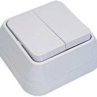 Выключатель Makel накладной 2 кл. белый (10/100)