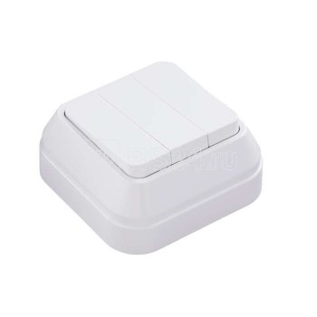 Выключатель Makel накладной 3 кл. белый (10)