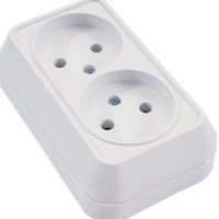 Розетка Makel накладная 2-ая б/з белая (10/100)