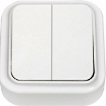 Выключатель Пралеска 2кл. белый (90)