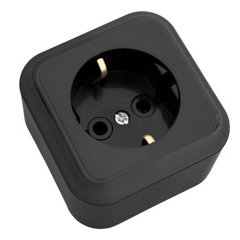 Рoзетка Пралеска 1-ая черный с/з (48)