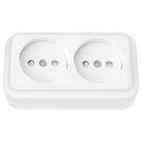 Рoзетка Пралеска 2-ая белый б/з шторки (55)