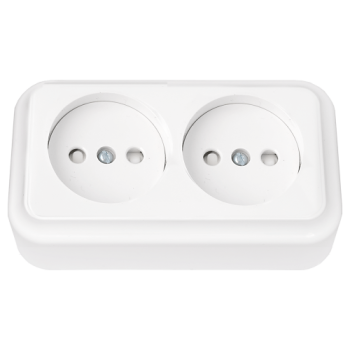 Рoзетка Пралеска 2-ая белый б/з шторки (55)