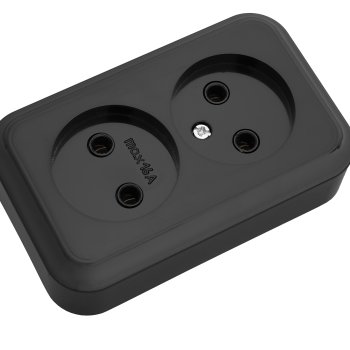 Рoзетка Пралеска 2-ая черный б/з (56)