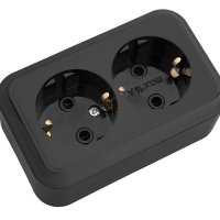 Рoзетка Пралеска 2-ая черный с/з (32)