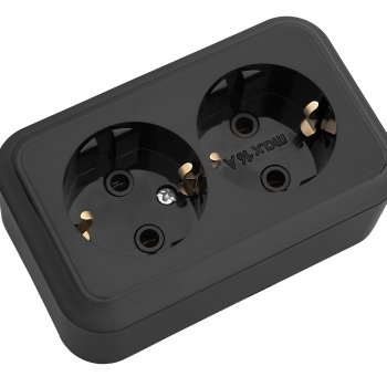 Рoзетка Пралеска 2-ая черный с/з (32)