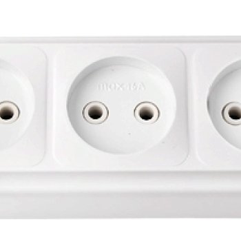 Розетка Пралеска 3-ая белый б/з (56)