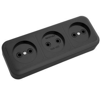 Рoзетка Пралеска 3-ая черный б/з (42)