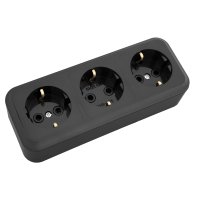 Рoзетка Пралеска 3-ая черный с/з (32)