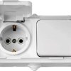 Блок Пралеска IP54 1кл. + розетка с/з (25)