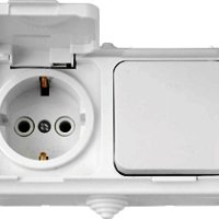 Блок Пралеска IP54 1кл. + розетка с/з (25)