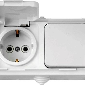 Блок Пралеска IP54 1кл. + розетка с/з (25)