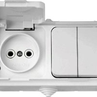 Блок Пралеска IP54 2кл. + розетка б/з (30)
