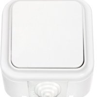 Выключатель Пралеска 1кл. белый IP54 (60)