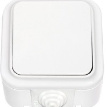 Выключатель Пралеска 1кл. белый IP54 (60)