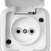 Розетка Пралеска IP54 1-ая белый б/з (60)