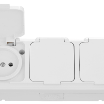 Розетка Пралеска Аква  3-ая IP54 б/з белый (26)