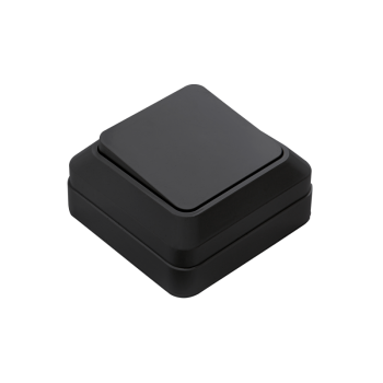 Выключатель BOLLETO 1кл 7021B черный накл (10)