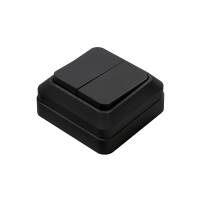 Выключатель BOLLETO 2кл 7023B черный накл (10)