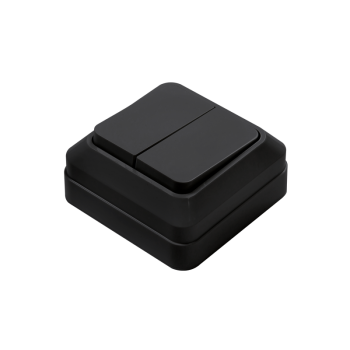 Выключатель BOLLETO 2кл 7023B черный накл (10)