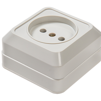 Розетка BOLLETO 1-ая 7022 белый накл (10)