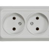 Розетка ASD BOLLETO 2-ая 7102 белый накладная (10)