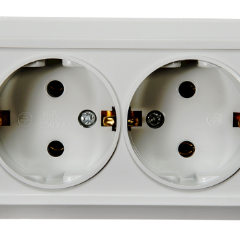 Розетка ASD BOLLETO 2-ая 7128 белый с/з накладная (10)