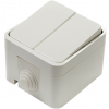 Выключатель AQUA 2кл. 3200 белый подсв IP44 (10)