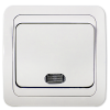 Выключатель ASD CLASSICO 1кл. 2121 белый подсветка (10)