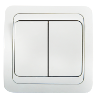 Выключатель ASD CLASSICO 2кл. 2023 белый (10)
