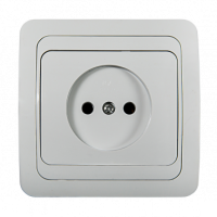 Розетка ASD CLASSICO 1-ая б/з белый 2022