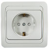 Розетка CLASSICO 1-ая с/з з/ш 2028х белый (10)