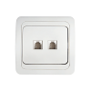 Розетка CLASSICO 2-ая RJ-45 2136 белый (10)