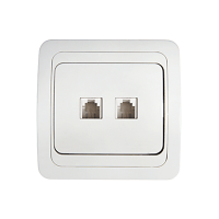Розетка CLASSICO 2-ая RJ-45 2136 белый (10)