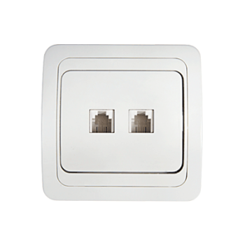 Розетка CLASSICO 2-ая RJ-45 2136 белый (10)