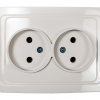Розетка ASD CLASSICO 2-ая б/з 2102 белый (10)
