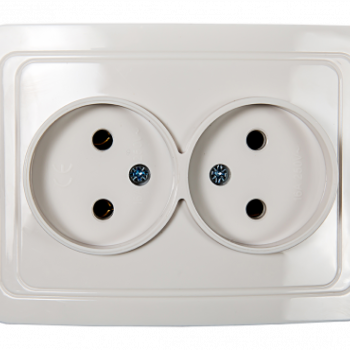 Розетка ASD CLASSICO 2-ая б/з 2102 белый (10)