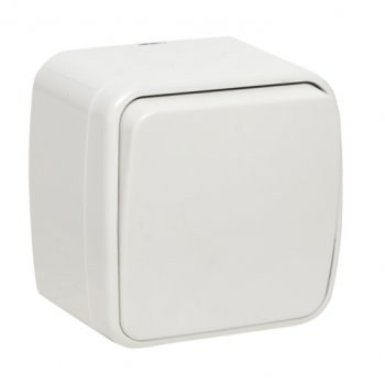 Выключатель EKF Basic Минск 1-кл ОП 10А белый