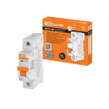 Авт. выкл. TDM 1P  16A 6kA C BA47-60 (1/60)