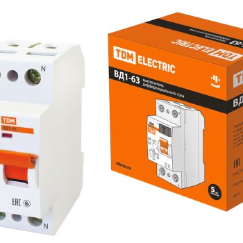 УЗО 2Р  63А  30мА TDM ВД1-63 (6)